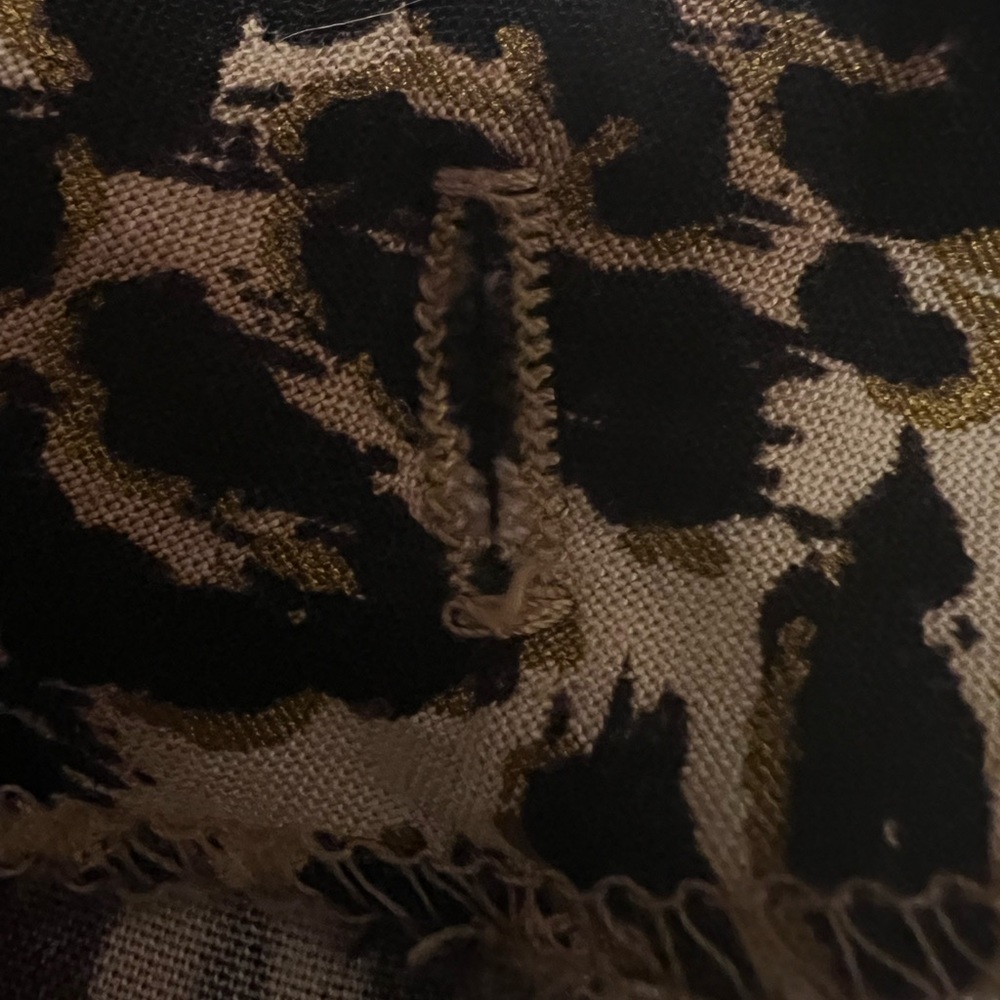 La Palapa womens wrap skirt sarong size L Aztec animal print 3/4 length coverup - Picture 7 of 9